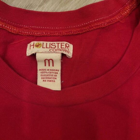Vintage Hollister Long sleeve shirt red Christmas top - Picture 3 of 6
